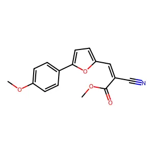 (E)-methyl 2-cyano-3-(5-(4-methoxyphenyl)furan-2-yl)acrylate structure