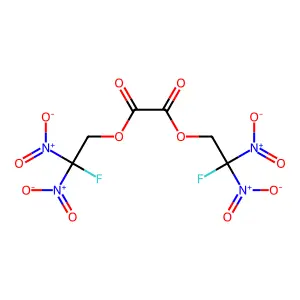 Bis(2-fluoro-2,2-dinitroethyl)ethanedioic acid ester structure