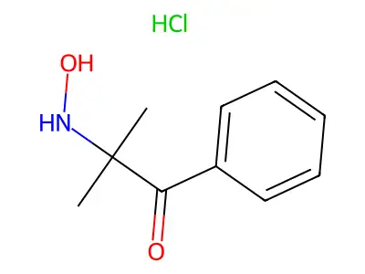 2-(Hydroxyamino)-2-methyl-1-phenylpropan-1-one hydrochloride structure