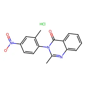 4(3H)-Quinazolinone, 2-methyl-3-(4-nitro-o-tolyl)-, hydrochloride structure