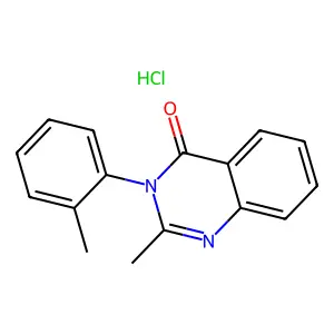 4(3H)-Quinazolinone, 2-methyl-3-(2-methylphenyl)-, hydrochloride (1:1) structure