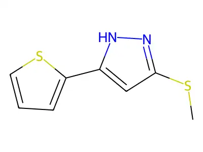 5-(Methylthio)-3-(thiophen-2-yl)-1H-pyrazole structure