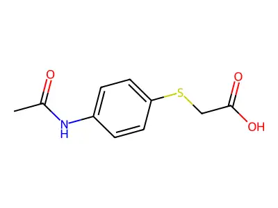 2-(4-acetamidophenyl)sulfanylacetic Acid structure