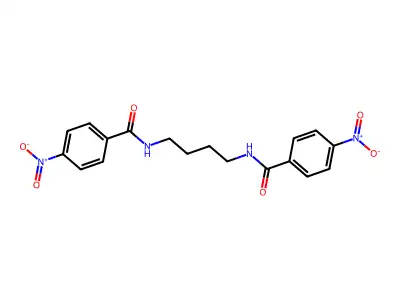 N,N'-butane-1,4-diylbis(4-nitrobenzamide) structure