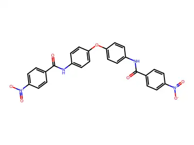 N,N'-(oxydibenzene-4,1-diyl)bis(4-nitrobenzamide) structure