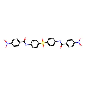 4-nitro-N-[4-[4-[(4-nitrobenzoyl)amino]phenyl]sulfonylphenyl]benzamide structure