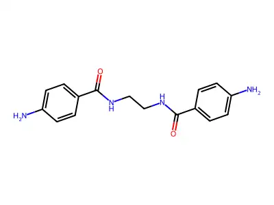 4-amino-N-[2-[(4-aminobenzoyl)amino]ethyl]benzamide structure