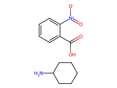 2-nitrobenzoic acid cyclohexylamine salt structure