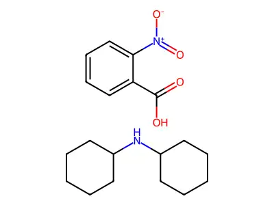 2-nitrobenzoic acid dicyclohexylamine salt structure