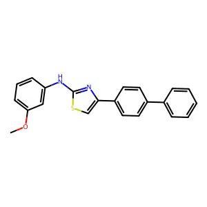 N-(3-methoxyphenyl)-4-(4-phenylphenyl)-1,3-thiazol-2-amine structure