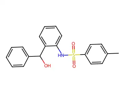 N-[2-[hydroxy(phenyl)methyl]phenyl]-4-methylbenzenesulfonamide structure