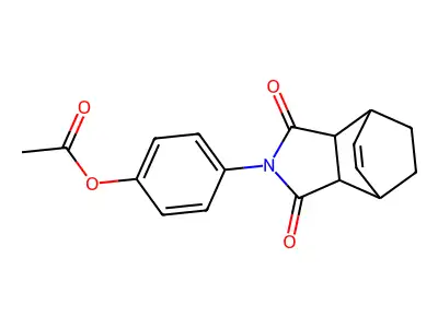 4-(3,5-Dioxo-4-azatricyclo[5.2.2.0~2,6~]undec-8-en-4-yl)phenyl acetate structure