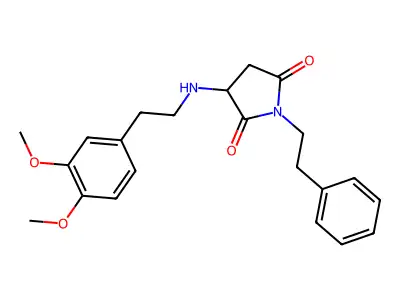 3-{[2-(3,4-Dimethoxyphenyl)ethyl]amino}-1-(2-phenylethyl)pyrrolidine-2,5-dione structure