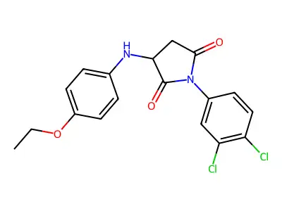 1-(3,4-Dichlorophenyl)-3-[(4-ethoxyphenyl)amino]pyrrolidine-2,5-dione structure