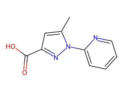 5-methyl-1-(pyridin-2-yl)-1H-pyrazole-3-carboxylic acid structure