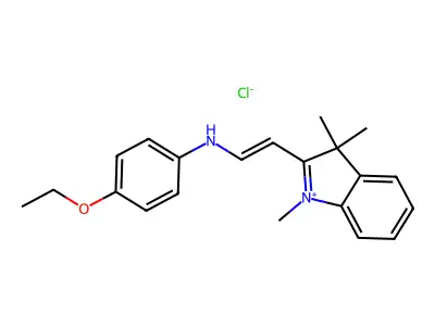 2-[2-(4-Ethoxyanilino)ethen-1-yl]-1,3,3-trimethyl-3H-indol-1-ium chloride structure