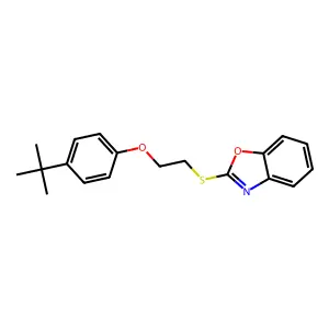 2-[2-(4-Tert-butylphenoxy)ethylsulfanyl]-1,3-benzoxazole structure