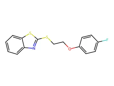 2-{[2-(4-Fluorophenoxy)ethyl]sulfanyl}-1,3-benzothiazole structure