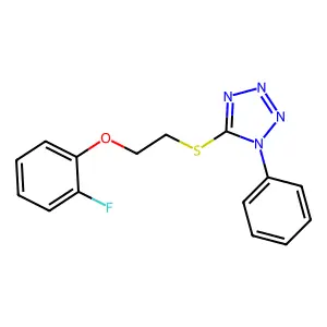 5-[2-(2-Fluorophenoxy)ethylsulfanyl]-1-phenyltetrazole structure