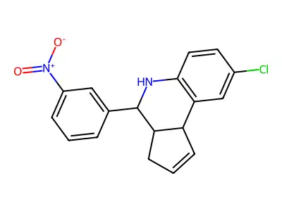 8-chloro-4-(3-nitrophenyl)-3a,4,5,9b-tetrahydro-3H-cyclopenta[c]quinoline structure
