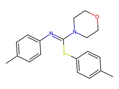(4-methylphenyl) N-(4-methylphenyl)morpholine-4-carboximidothioate structure