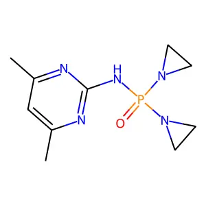 Phosphinic amide, P,P-bis(1-aziridinyl)-N-(4,6-dimethyl-2-pyrimidinyl)- structure