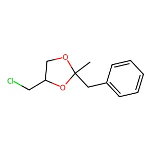 2-Benzyl-4-(chloromethyl)-2-methyl-1,3-dioxolane structure