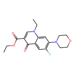 Ethyl 1-ethyl-6-fluoro-7-morpholin-4-yl-4-oxoquinoline-3-carboxylate structure