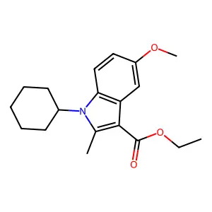 ethyl 1-cyclohexyl-5-methoxy-2-methyl-1H-indole-3-carboxylate structure