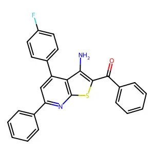 [3-Amino-4-(4-fluorophenyl)-6-phenylthieno[2,3-b]pyridin-2-yl]-phenylmethanone structure