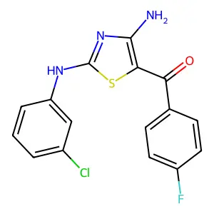 [4-Amino-2-(3-chloroanilino)-1,3-thiazol-5-yl](4-fluorophenyl)methanone structure