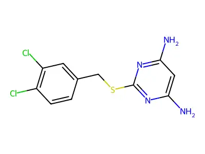 2-[(3,4-Dichlorobenzyl)sulfanyl]-4,6-pyrimidinediamine structure