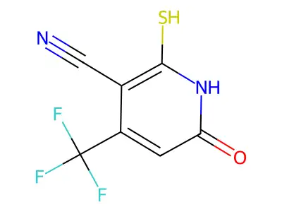 6-Oxo-2-sulfanyl-4-(trifluoromethyl)-1,6-dihydropyridine-3-carbonitrile structure