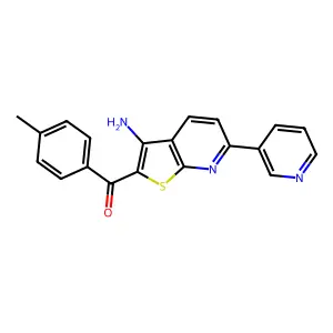 (3-Amino-6-pyridin-3-ylthieno[2,3-b]pyridin-2-yl)-(4-methylphenyl)methanone structure