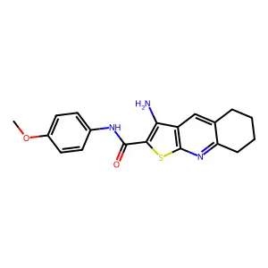 3-amino-N-(4-methoxyphenyl)-5,6,7,8-tetrahydrothieno[2,3-b]quinoline-2-carboxamide structure
