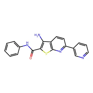 3-amino-N-phenyl-6-pyridin-3-ylthieno[2,3-b]pyridine-2-carboxamide structure