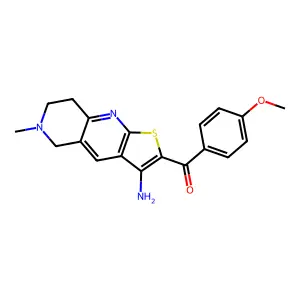(3-amino-6-methyl-5,6,7,8-tetrahydrothieno[2,3-b][1,6]naphthyridin-2-yl)(4-methoxyphenyl)methanone structure