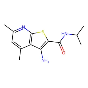 3-Amino-N-isopropyl-4,6-dimethylthieno[2,3-b]pyridine-2-carboxamide structure