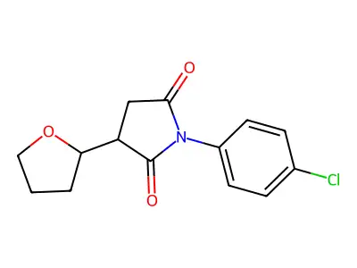 1-(4-Chlorophenyl)-3-(oxolan-2-yl)pyrrolidine-2,5-dione structure