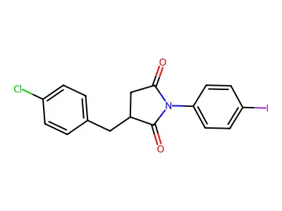 3-(4-Chlorobenzyl)-1-(4-iodophenyl)pyrrolidine-2,5-dione structure