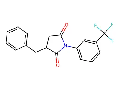 3-Benzyl-1-[3-(trifluoromethyl)phenyl]pyrrolidine-2,5-dione structure