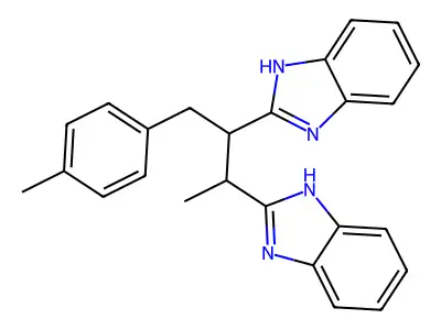 2-[3-(1H-benzimidazol-2-yl)-1-(4-methylphenyl)butan-2-yl]-1H-benzimidazole structure