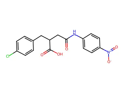 2-(4-Chlorobenzyl)-4-[(4-nitrophenyl)amino]-4-oxobutanoic acid structure