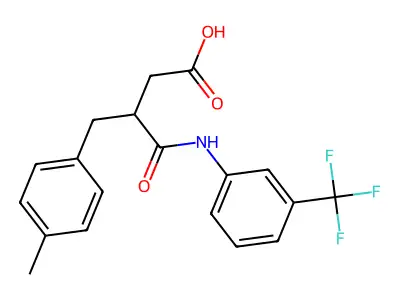3-(4-Methylbenzyl)-4-oxo-4-[3-(trifluoromethyl)anilino]butanoic acid structure
