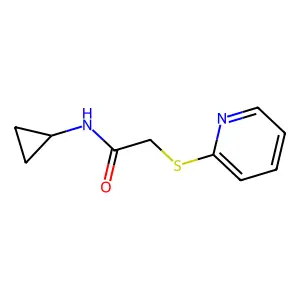 N-cyclopropyl-2-pyridin-2-ylsulfanylacetamide structure