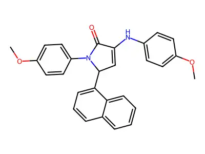 4-(4-methoxyanilino)-1-(4-methoxyphenyl)-2-naphthalen-1-yl-2H-pyrrol-5-one structure