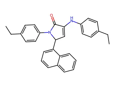 4-(4-ethylanilino)-1-(4-ethylphenyl)-2-naphthalen-1-yl-2H-pyrrol-5-one structure