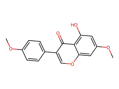 5-Hydroxy-4',7-dimethoxyisoflavone structure