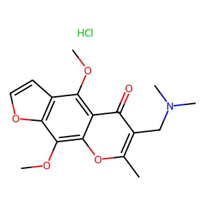 3-Dimethylaminomethylkhellin hydrochloride structure