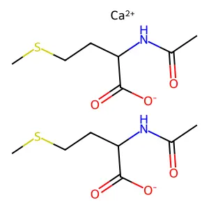 Calcium bis(N-acetyl-DL-methioninate) structure